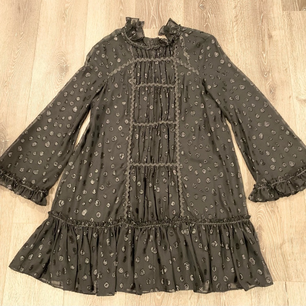 Max Studio Sparkle Ruffled Long Sleeve Dress ✨
